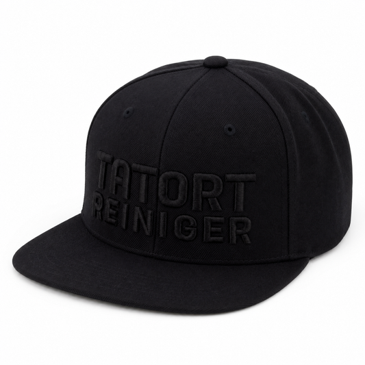 SNAPBACK UNISEX CAP - TATORTREINIGER / BLACK-BLACK